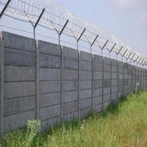 Precast Wall With GI Barbed Wire Fencing in Koraput